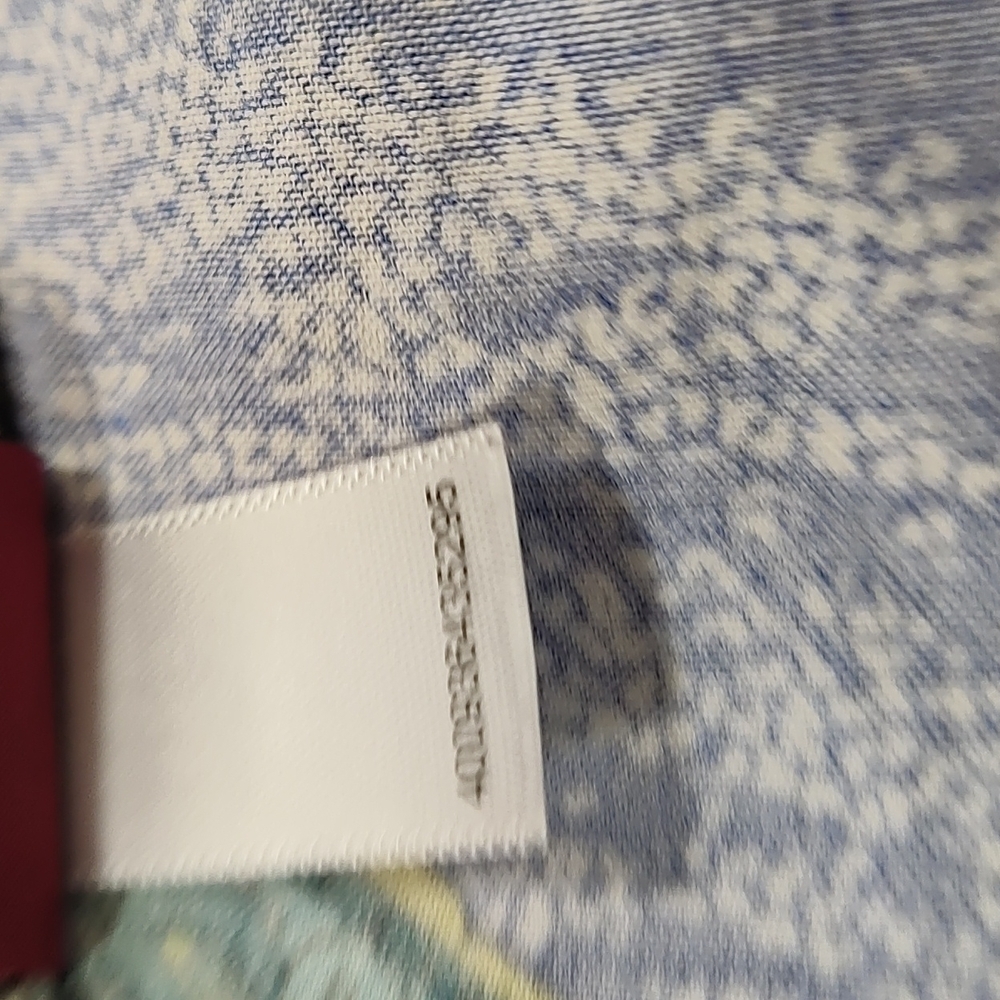 212 Collection Blue & Green Paisley Blouse | Plus Size 1X | Button-Front Top - Picture 7 of 7